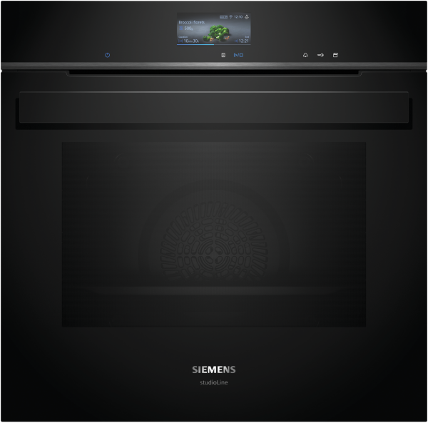 Siemens HR976GMB1 - iQ700, Backofen mit Dampfunterstützung, Schwarz, 60 x 60 cm, 5 Jahre Garantie!